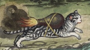 Create meme: illustration, cats in the middle ages