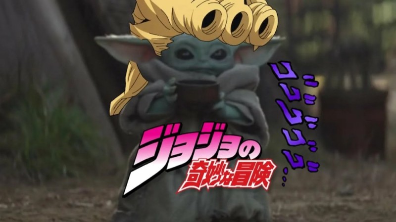 Создать мем: jojo s bizarre adventure, йода звёздные войны малыш, baby yoda star wars