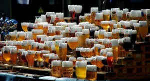 Create meme: beer day, beer, fountain of beer