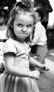 Create meme: little girl, angry face, offended