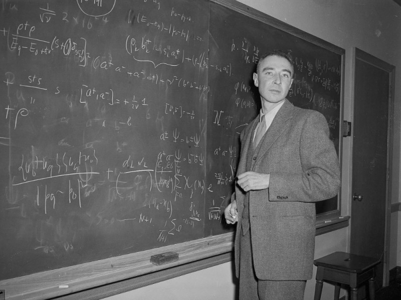 Create meme: Robert Oppenheimer, Julius Robert Oppenheimer, Robert Oppenheimer is a physicist