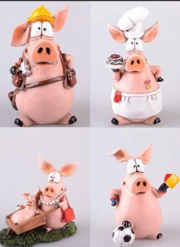 Создать мем: полимерная глина поросята, фигурка свинья, фигурка свинка