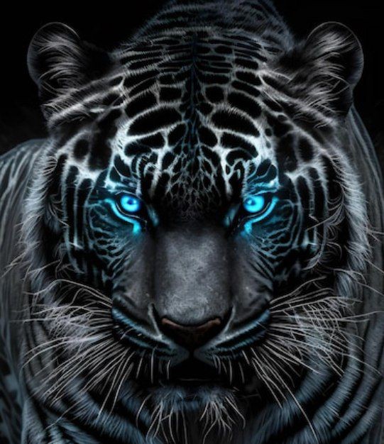 Create meme: A tiger with blue eyes, blue tigers, tiger grin 