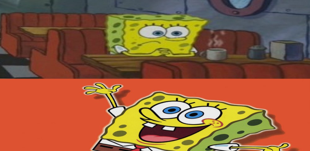 sad spongebob in a cafe - Create meme / Meme Generator - Meme