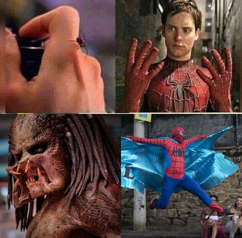 Создать мем: человек паук укус паука, укус паука, смешные вейперы