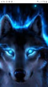 Создать мем: дух волка, синий волк, неон волк