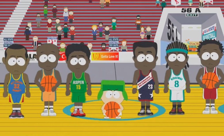 Create meme: kyle basketball player south park, South Park , south park basketball player