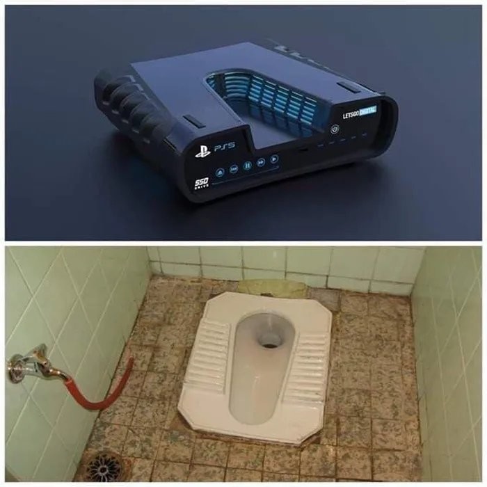 Create meme: playstation, toilet toilet type, the toilet in the floor