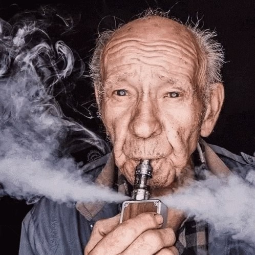 Create meme: my vaping, grandfather with a cigar, male 