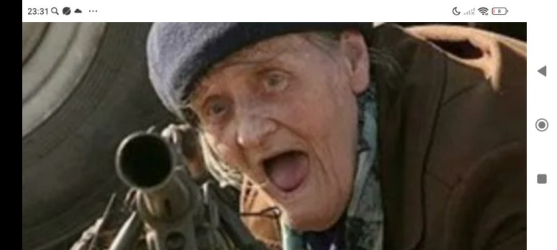 Create meme: grandma with a gun, grandmother with a machine gun, granny with a gun