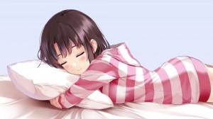 Создать мем: аниме девушки, аниме saenai heroine no sodatekata, персонаж из аниме спит