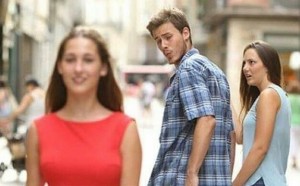 Create meme: girl, meme the wrong guy, relationship