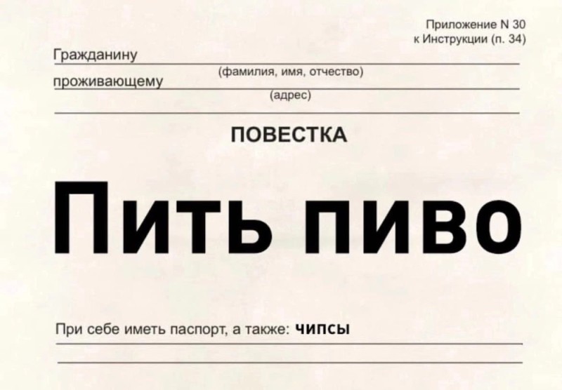 Создать мем: повестка военкомат, шутка, шаблон повестки