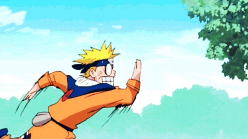 Create meme: naruto runs, Naruto uzumaki running, A millennium of pain Naruto technique
