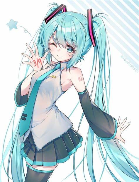 Создать мем: аниме хацунэ мику, miku vocaloid, hatsune miku vocaloid