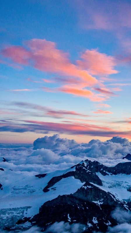 Create meme: landscape clouds, nature of the cloud, mountains 