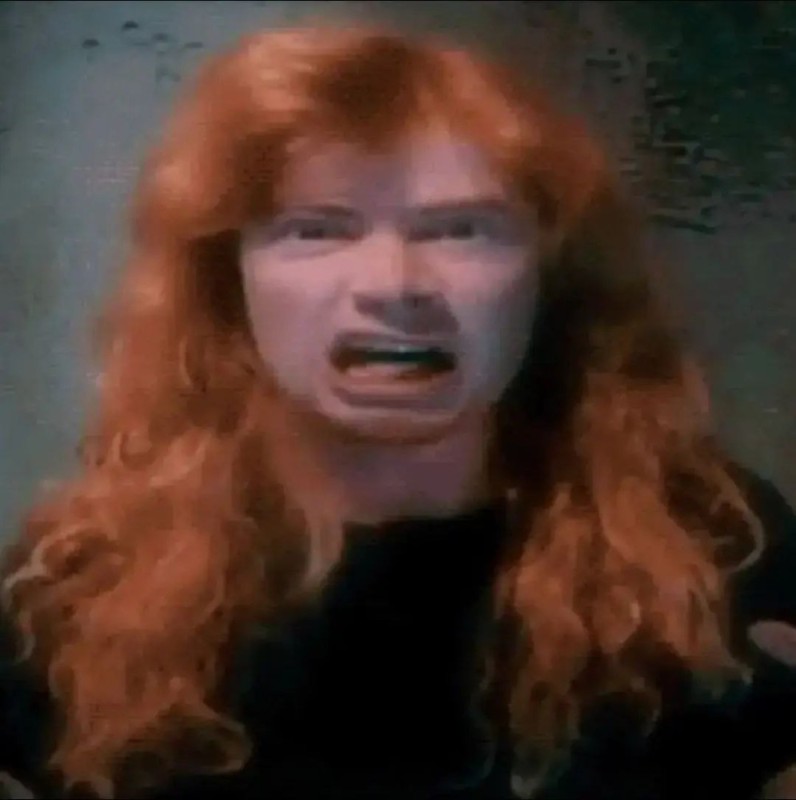 Create meme: Dave Mustaine sweating bullets, a frame from the movie, Mustaine Dave