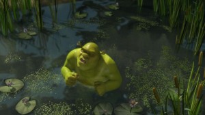 Create meme: Shrek all star, Shrek in the swamp, darkness