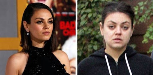 Create meme: Mila kunis , Mila kunis without makeup, Mila Kunis without makeup and photoshop