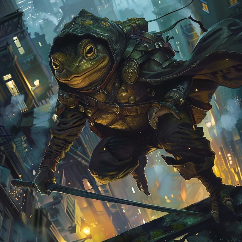 Create meme: Fantasy toad, Toad warrior, frog art