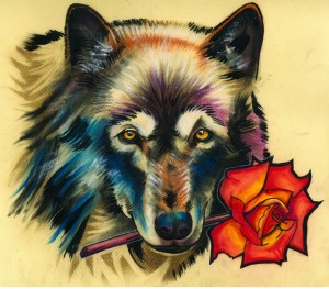 Create meme: timber wolf, wolf in profile, abstraction wolf